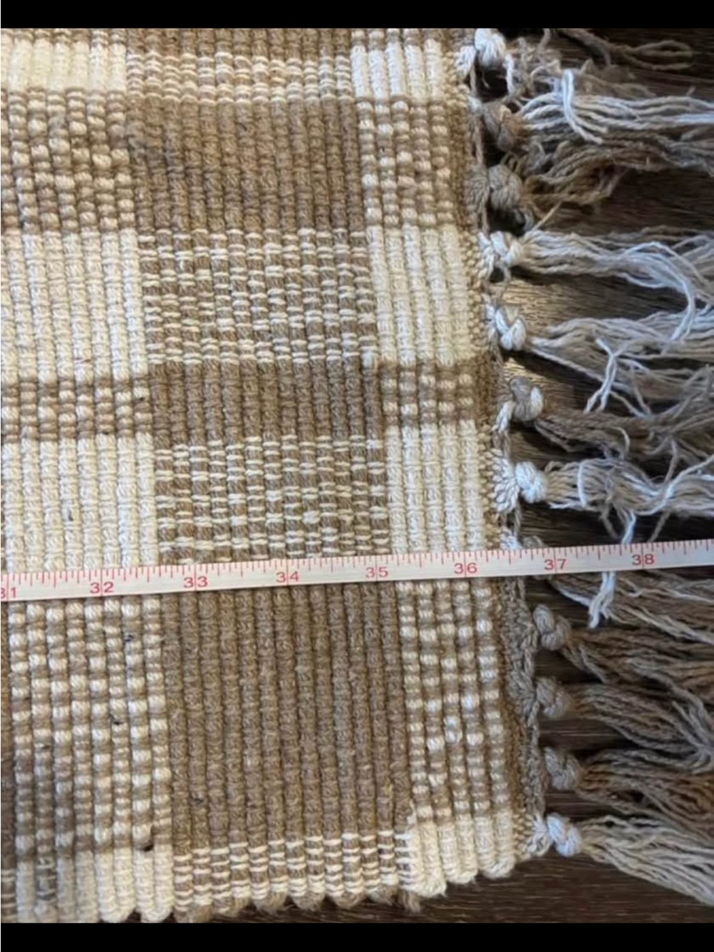 Neutral Plaid Rugs Set of 2 - Includes Non-Slip Pads - Picture 4 of 4